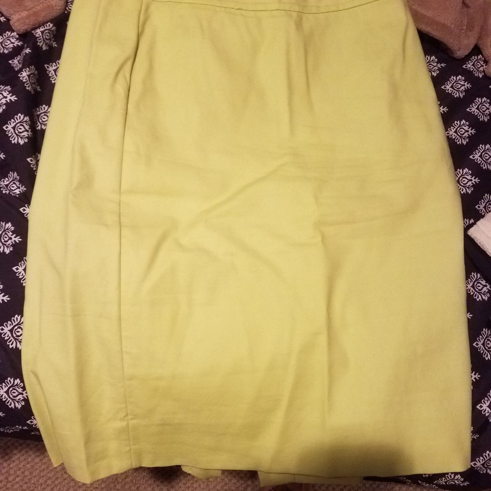 J Crew neon pencil skirt